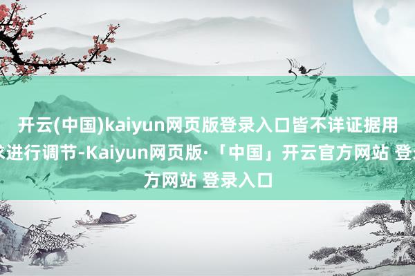 开云(中国)kaiyun网页版登录入口皆不详证据用户需求进行
