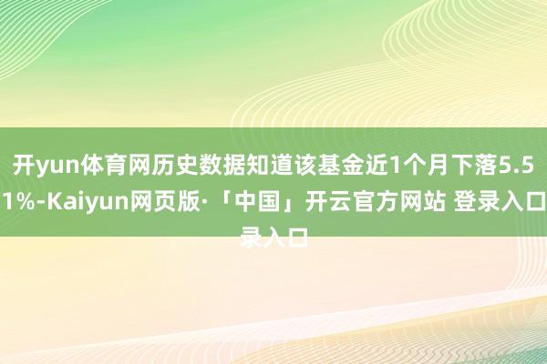 开yun体育网历史数据知道该基金近1个月下落5.51%-Kaiyun网页版·「中国」开云官方网站 登录入口