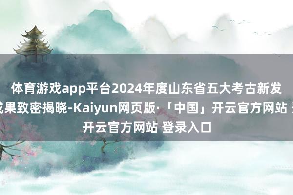 体育游戏app平台2024年度山东省五大考古新发现初评成果致