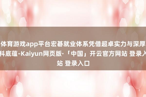 体育游戏app平台宏碁就业体系凭借超卓实力与深厚专科底蕴-K