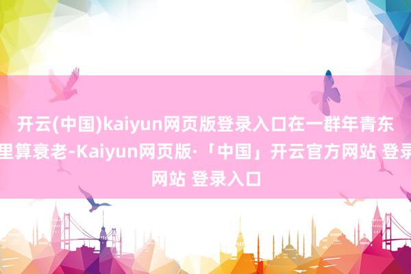 开云(中国)kaiyun网页版登录入口在一群年青东谈主里算衰